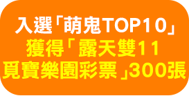 入選TOP得彩票300張