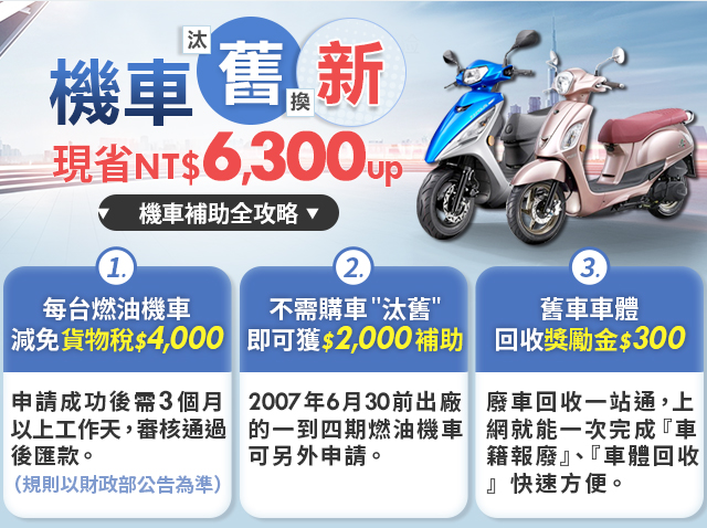 機車補助全攻略！