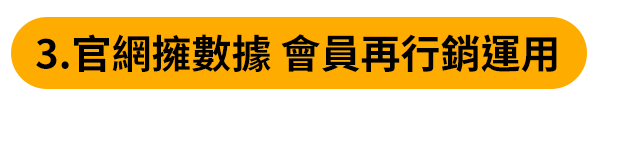 官網一手掌握數據 會員再行銷有效運用 官網一手掌握數據 會員再行銷有效運用